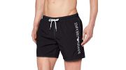 SHORT DE BAIN EMBROIDERY LOGO NOIR - ARMANI