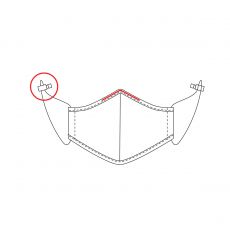 MASQUE DE PROTECTION  CORPORAL RAY NOIR/ROUGE - BARCODE