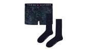 COFFRET CADEAU CHAUSSETTES + BOXER MARINE M01966 - TOMMY HILFIGER