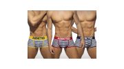 PACK DE 3 BOXERS MESH SAILOR MARINE/JAUNE/ROUGE AD965 - ADDICTED