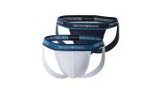 PACK DE 2 JOCK STRAP COTON MARINE/BLANC - ARMANI