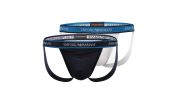 PACK DE 2 JOCK STRAP COTON MARINE/BLANC - ARMANI