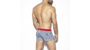 SHORT DE BAIN BELT A RAYURES MARINE 2026 - ES COLLECTION