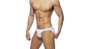 PACK DE 3 SLIPS BIKINIS COTON MARINE/BLANC/GRIS AD984 - ADDICTED