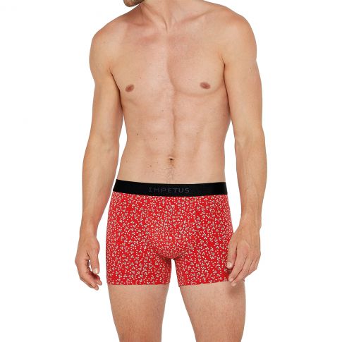 BOXER MOTIF FLEURI ROUGE 1224K39 - IMPETUS