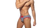 SLIP DE BAIN SAILOR MARINIERE ROUGE ADS286 - ADDICTED