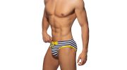 SLIP DE BAIN SAILOR MARINIERE JAUNE ADS286 - ADDICTED