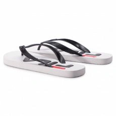 CLAQUETTES/TONGS TROY SLIPPER BLANC ET NOIR FFM0007 - FILA