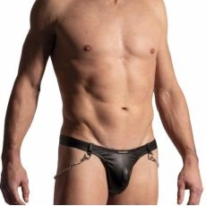 STRING CIRCUS SIMILI NOIR M2222 - MANSTORE