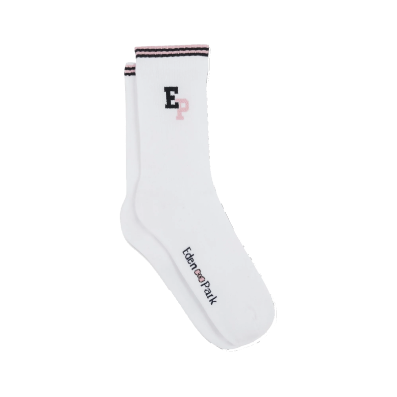 PAIRE DE CHAUSSETTES A LETTRAGE BLANCHE EP1733A0700 - EDEN PARK