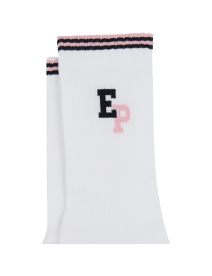 PAIRE DE CHAUSSETTES A LETTRAGE BLANCHE EP1733A0700 - EDEN PARK