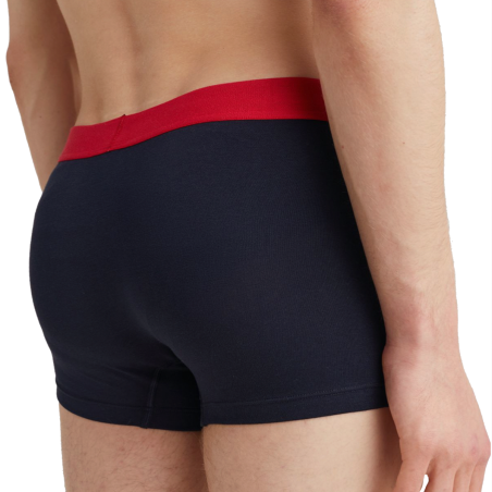 BOXER TRUNK BLEU MARINE EN COTON A LOGO  UM0UM02178  - TOMMYJEANS