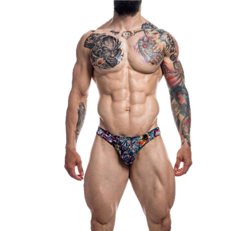 BIKINI TAILLE BASSE TATTOO PROVOCATIVE C4M01- CUT4MEN