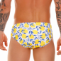 SLIP DE BAIN LEMONS JAUNE ET BLANC 1670 - JOR