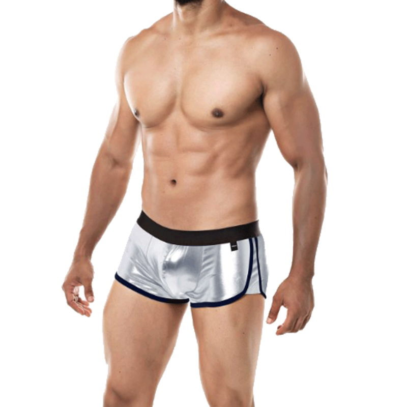 BOXER ATHLETIQUE ARGENT BRILLANT PROVOCATIVE  C4M06- CUT4MEN