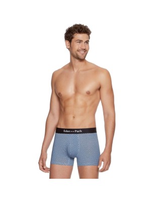 BOXER BLEU AVEC MOTIFS EN COTON - EP1221H1300 - EDEN PARK