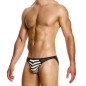 SLIP TAILLE BASSE EN CROCHET NOIR ET BLANC 01414 - MODUS VIVENDI