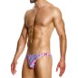 SLIP DE BAIN COURT ORIGAMI A FLEURS ROSES FS2412 - MODUS VIVENDI