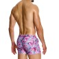 SHORT DE BAIN COURT ORIGAMI A FLEURS ROSES FS2431 - MODUS VIVENDI