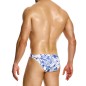 SLIP DE BAIN COURT VIENNESE A FLEURS BLEUES GS2411 - MODUS VIVENDI