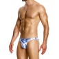 SLIP DE BAIN COURT VIENNESE A FLEURS BLEUES GS2411 - MODUS VIVENDI