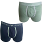 PACK DE 2 BOXERS COTON PASTEL VERT ET MARINE 122023-4R521 - EMPORIO ARMANI