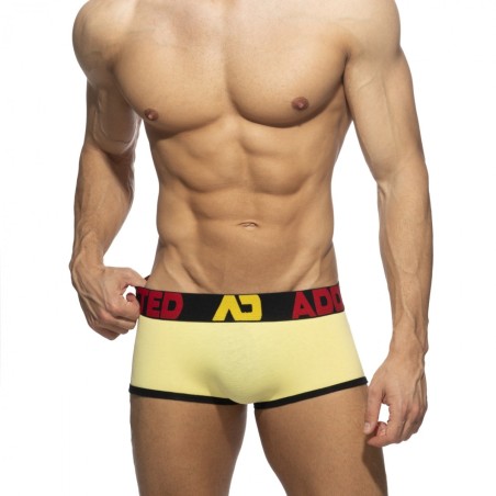 PACK DE 3 BOXERS SEAMLESS ROSE/JAUNE/BLEU AD1272P - ADDICTED