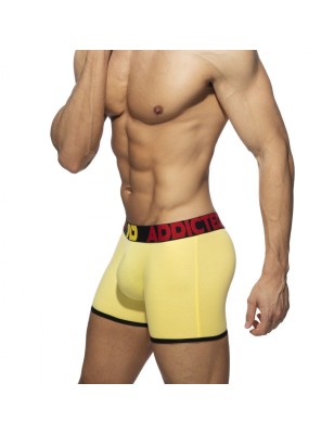 PACK DE 3 BOXERS LONGS SEAMLESS ROSE/JAUNE/BLEU AD1273P - ADDICTED