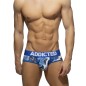 PACK DE 2 SLIPS EN MESH TROPICANA KAKI/BLEU AD1288P - ADDICTED