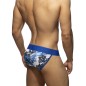 PACK DE 2 BIKINIS EN MESH TROPICANA KAKI/BLEU AD1290P - ADDICTED