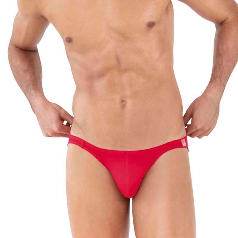 SLIP BIKINI BEATNIK ROUGE FRAMBOISE 1608 - CLEVER