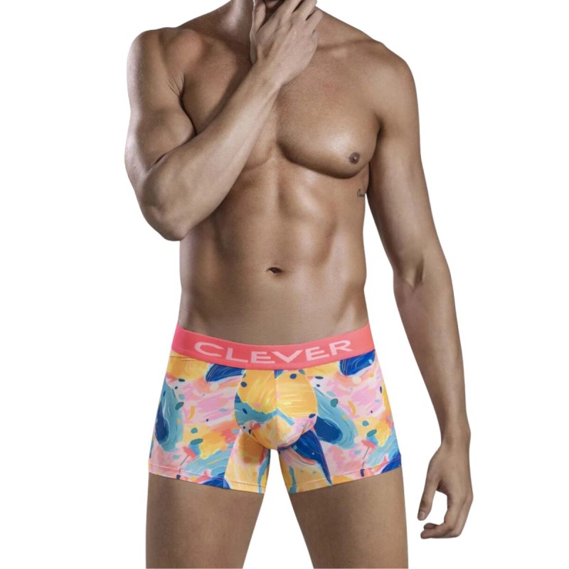 BOXER LIENZO FUCSIA A MOTIFS 1684 - CLEVER