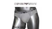 EMPORIO ARMANI - LOT DE 2 SLIP BLANC EAGLE