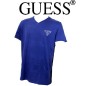 GUESS – T-SHIRT COTON COL V MARINE