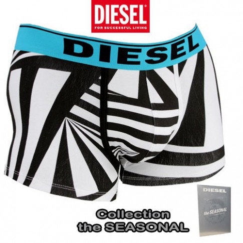 DIESEL - BOXER COTON THEM ALL BLANC NOIR TURQUOISE THE SEASONAL